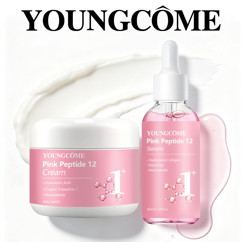 Skincare Collagen - Face Cream Serum Set YOUNGCOME Pink