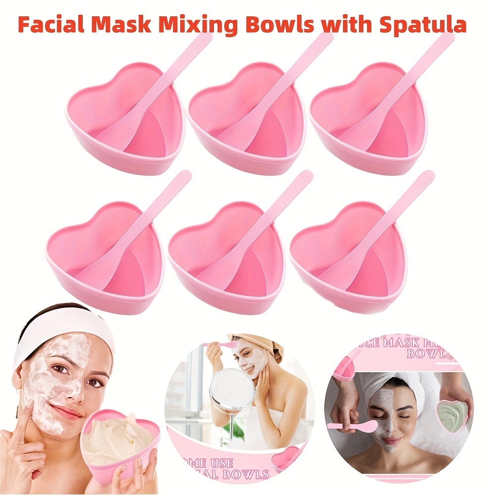 6-piece Pink Heart Shaped Faci - Skincare Viral Tiktok ulasan dan harga
