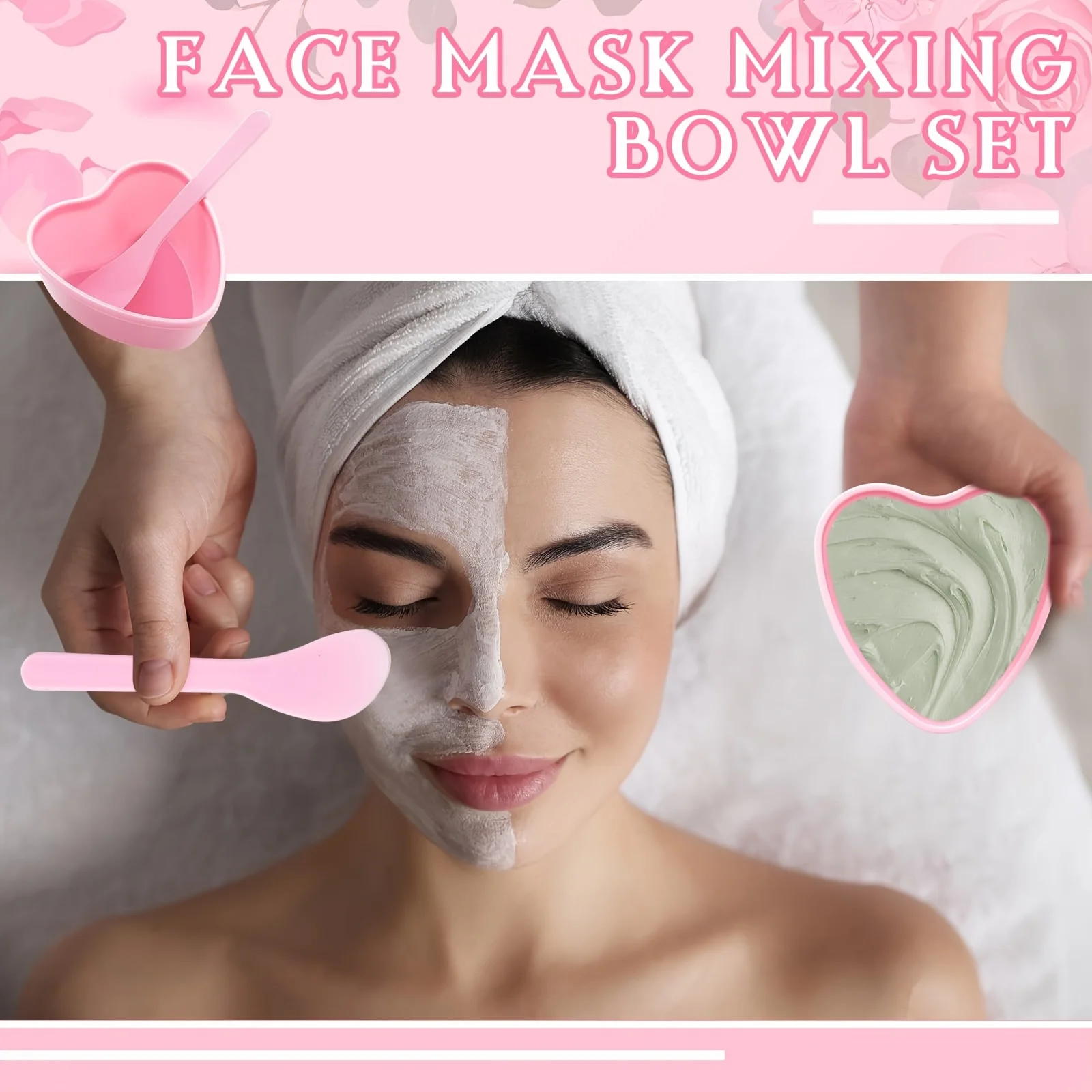 6-piece Pink Heart Shaped Faci - Skincare Viral Tiktok ulasan dan harga