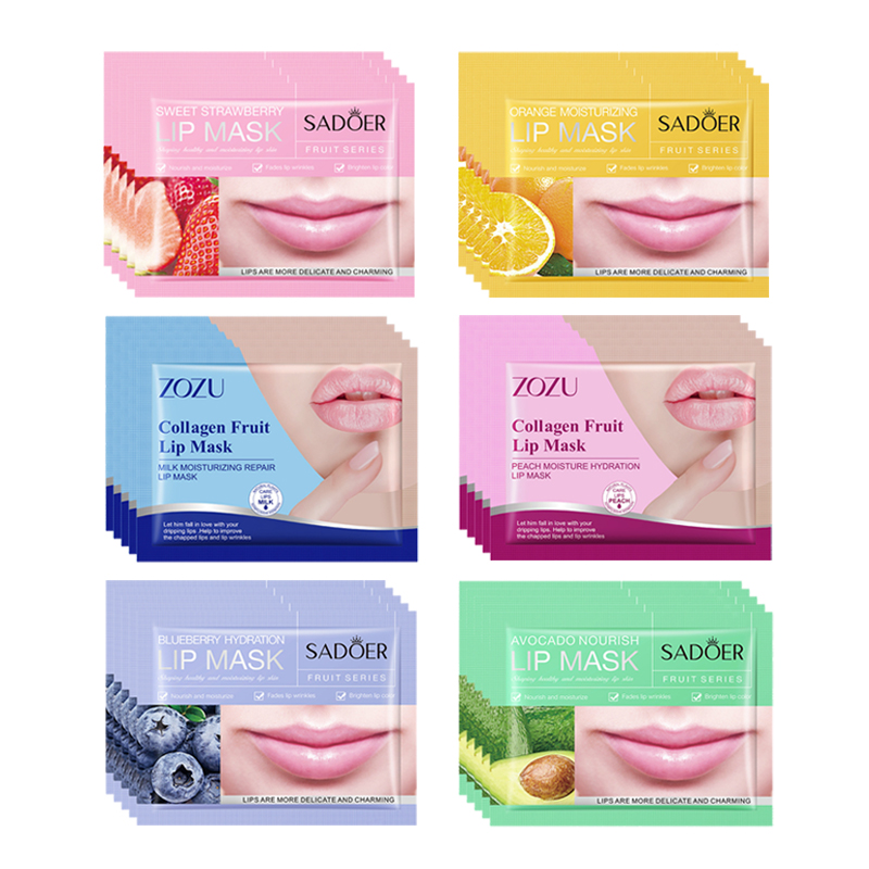 30pcs Fruits Lip Mask Moisturi - Skincare Collagen ulasan dan harga